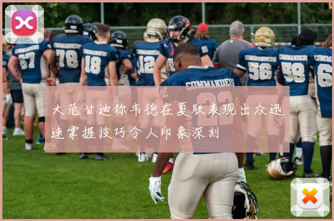 大范甘迪称韦德在夏联表现出众迅速掌握技巧令人印象深刻